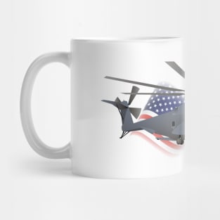 Patriotic Military MH-53 Helicopter Mug